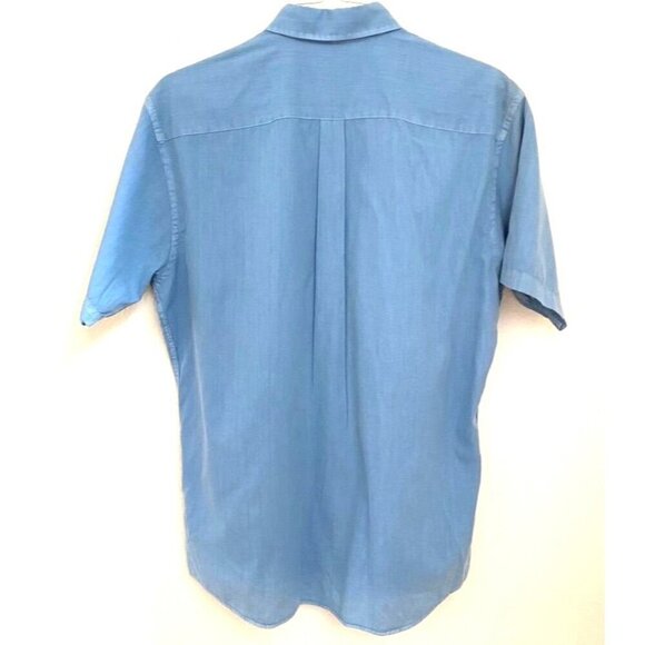Peter Millar Seaside Collection Shirt Blue Cotton Short Sleeve Men's Large Golf - Picture 6 of 8